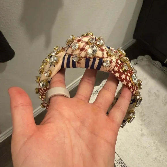 Lele Sadoughi Crystal Americana Knotted Headband - Picture 4 of 6